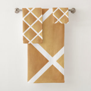 Woven Shades of Brown  Bath Towel Set