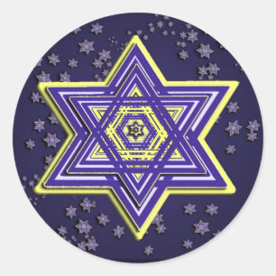 Woven Star of David Stickers