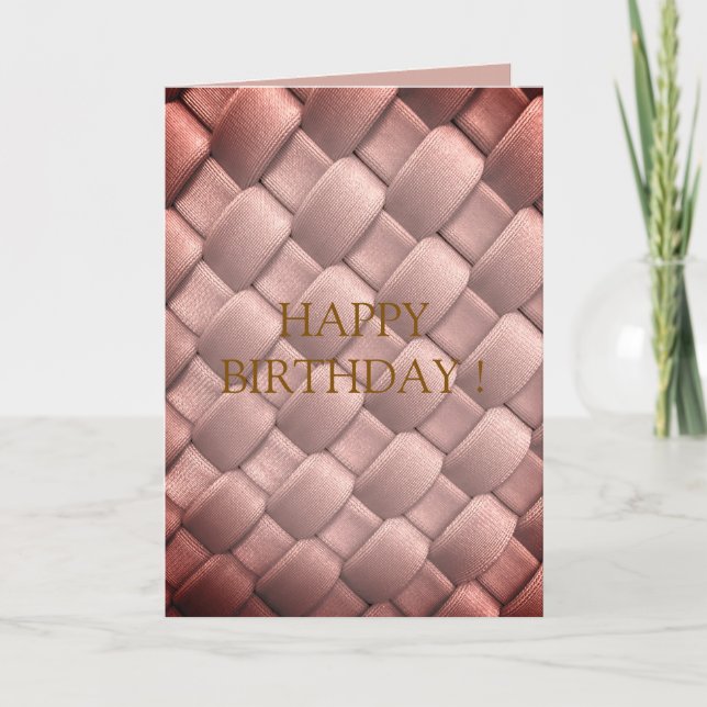 WOVEN TOGETHER FABRIC OVERLAP DESIGN OF LINES CARD (Front)