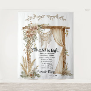 Woven Vows: A Tapestry of Unity Wedding Backdrop