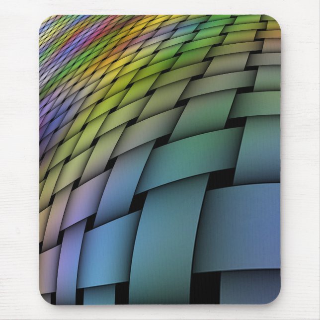 Woven Warped Rainbow Mousepad (Front)