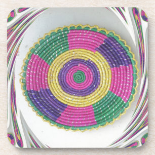 Woven Whirl Art Print Coaster
