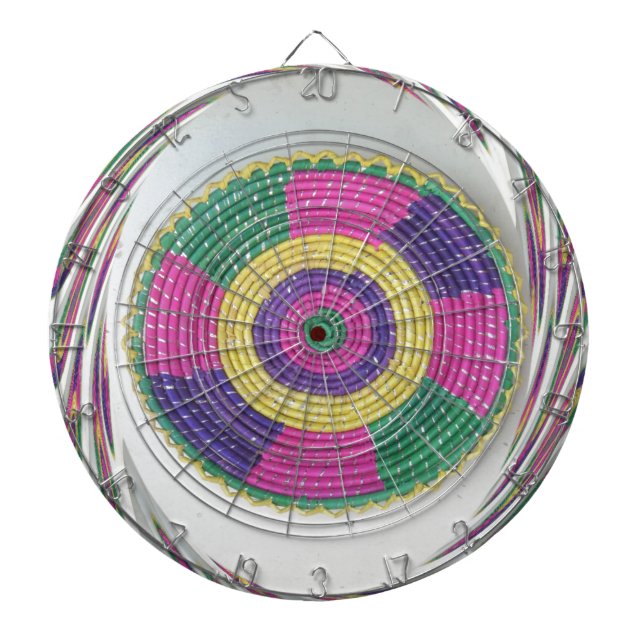 Woven Whirl Art Print Dartboard (Front)