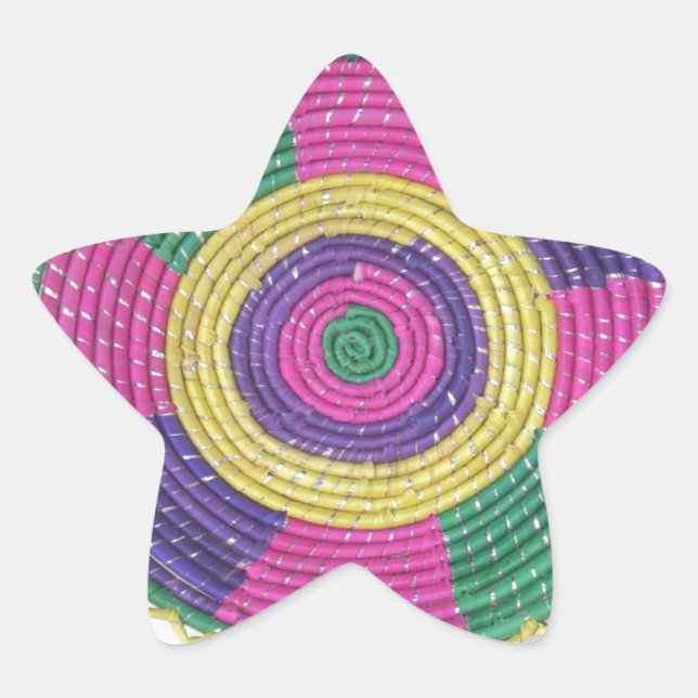 Woven Whirl Art Print Star Sticker (Front)