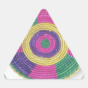 Woven Whirl Art Print Triangle Sticker
