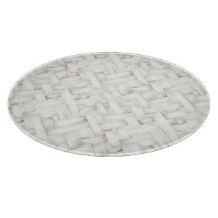 Woven white basket weave Bridal Shower Cutting Board