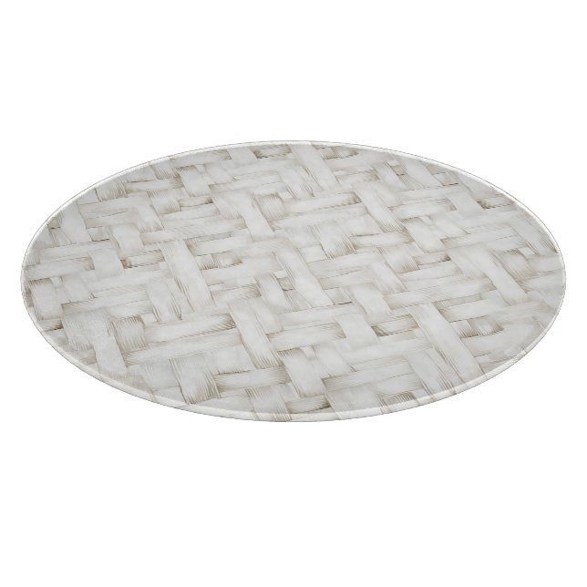 Woven white basket weave Bridal Shower Cutting Board (Corner)