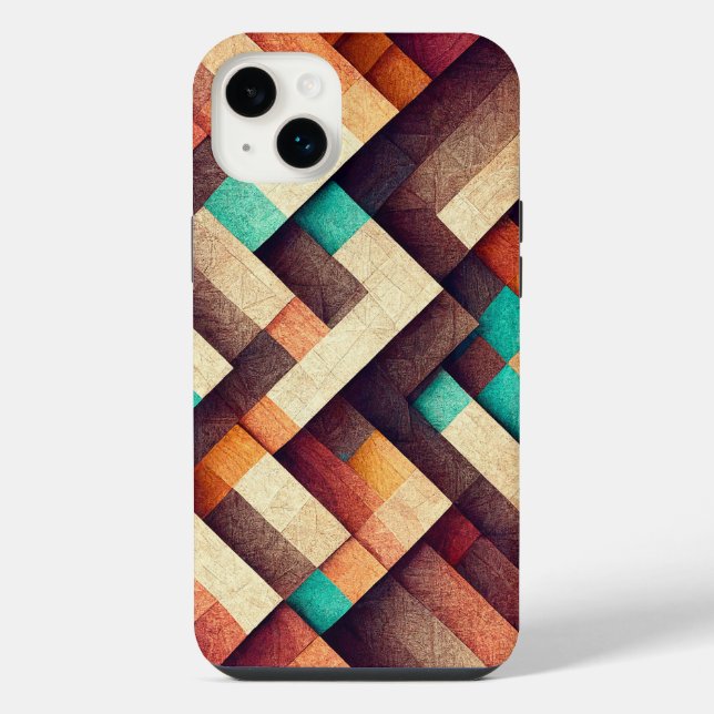 Woven Wood Abstract iPhone Case (Back)