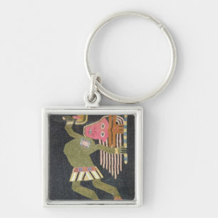 Woven wool dancer with baton, Paracas tribe Key Ring