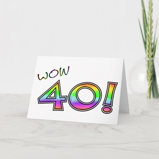 WOW 40TH BIRTHDAY CARD (Front)