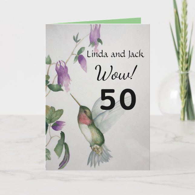 Wow! 50th Anniversary Years of Love Garden Card (Front)