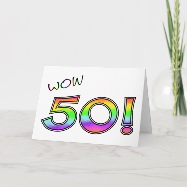 WOW 50TH BIRTHDAY CARD (Front)