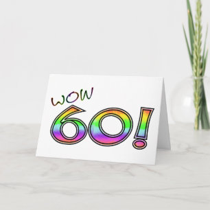 WOW 60TH BIRTHDAY CARD