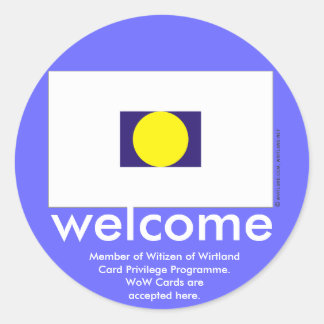 WoW Cards Welcome Sticker