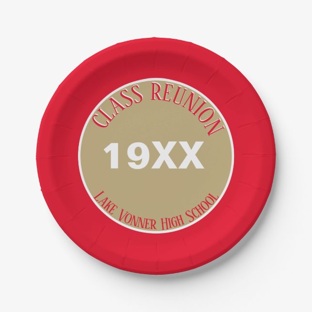 Wow!  Class reunion party plate (Front)