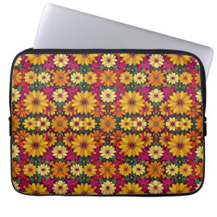 Wow! Colourful and Bright floral pattern. Laptop Sleeve