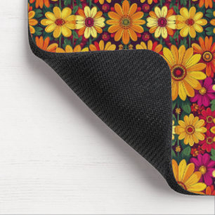 Wow! Colourful and Bright floral pattern. Mouse Mat