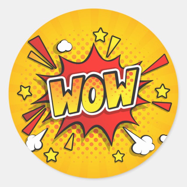 WOW Comic Book Pop Art Sticker (Front)