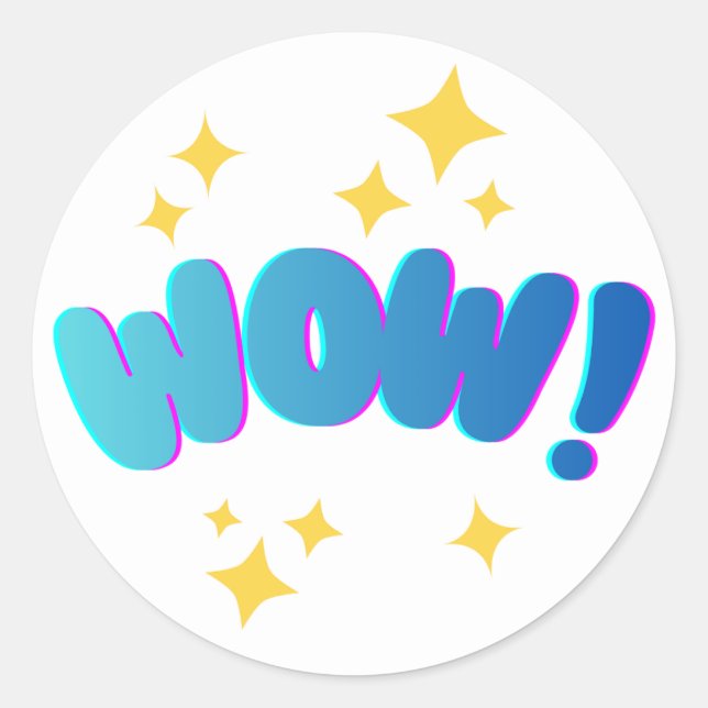“WOW!” Encouragement Sticker (Front)
