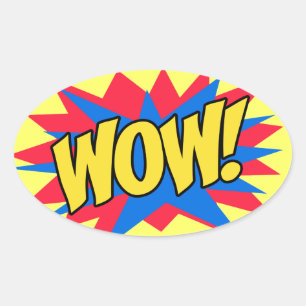 WOW exciting Oval Sticker