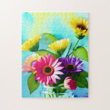 Wow Factor. Vase and Flowers. Vibrant colours