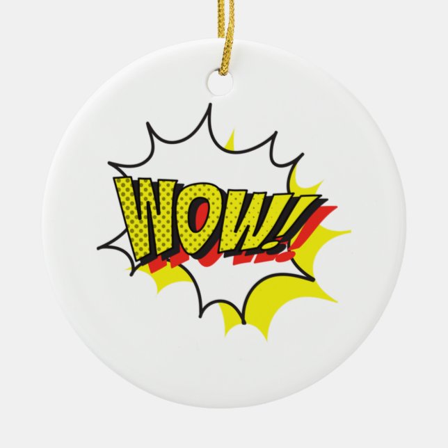 Wow free day Classic Ceramic Tree Decoration (Front)