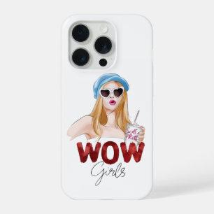 WOW Girls Aesthetic iPhone Case Trendy Glitter F
