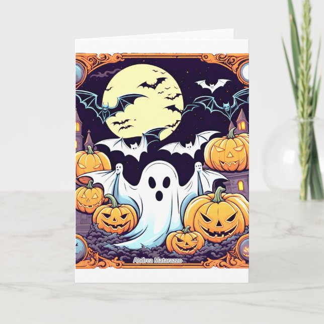 Wow Halloween Thrill Note Card (Front)