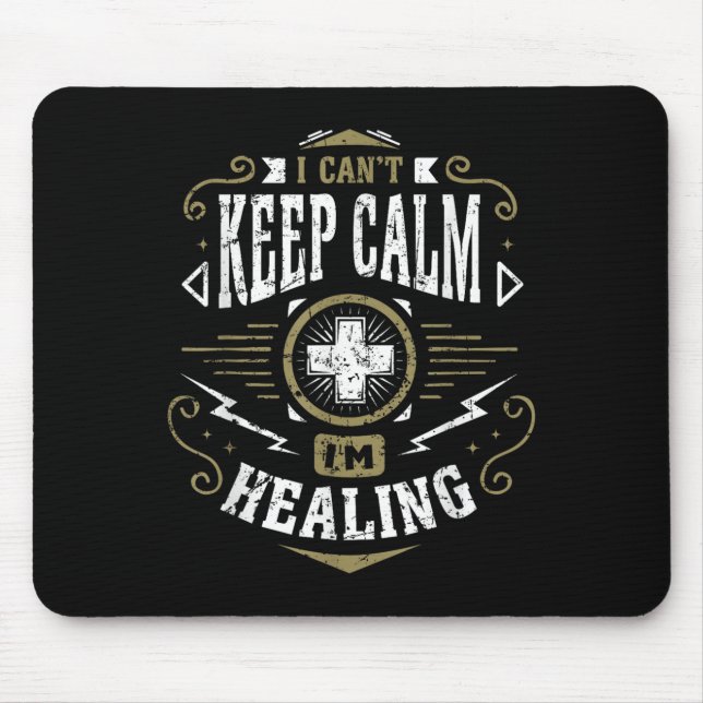 Wow Healer I Can't Keep Calm I'm Gaming  Mouse Mat (Front)