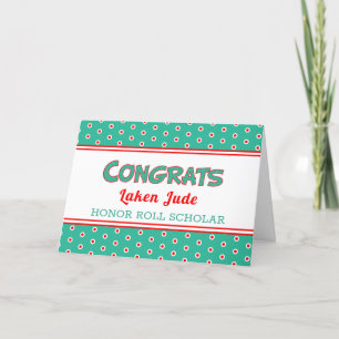 Wow! Honour Roll Scholar congrats card