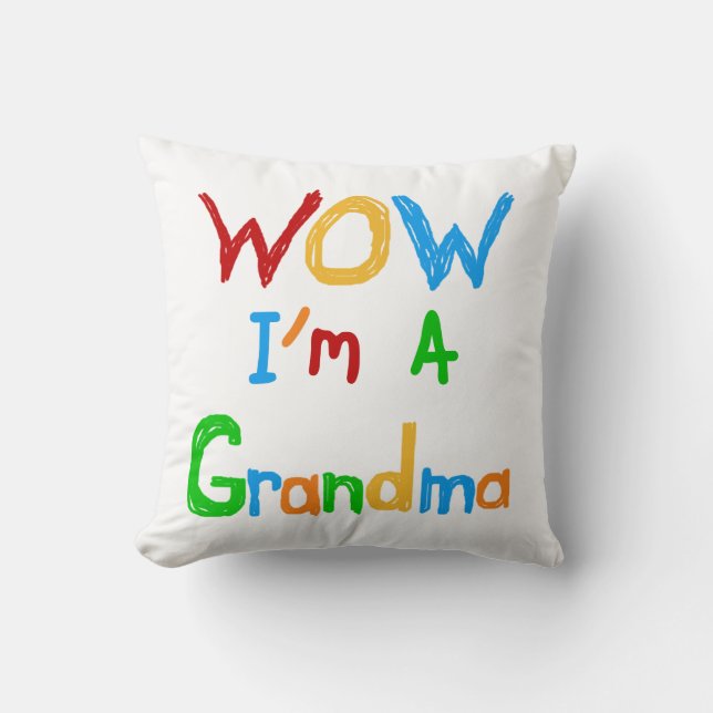 WOW I'm a Grandma T-shirts and Gifts Cushion (Front)