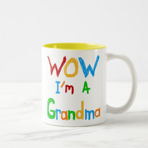 WOW I'm a Grandma T-shirts and Gifts Two-Tone Coffee Mug