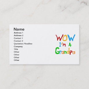WOW I'm a Grandpa T-shirts and Gifts Business Card