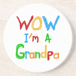 WOW I'm a Grandpa T-shirts and Gifts Coaster