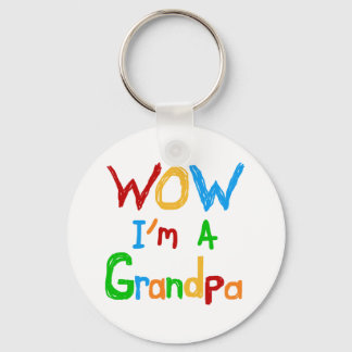 WOW I'm a Grandpa T-shirts and Gifts Key Ring