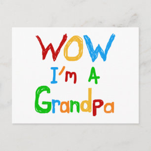 WOW I'm a Grandpa T-shirts and Gifts Postcard
