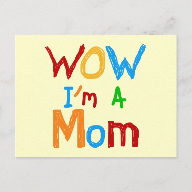 WOW I'm a Mum T-shirts and GIfts Postcard (Front)