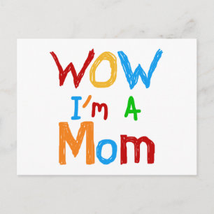 WOW I'm a Mum T-shirts and GIfts Postcard