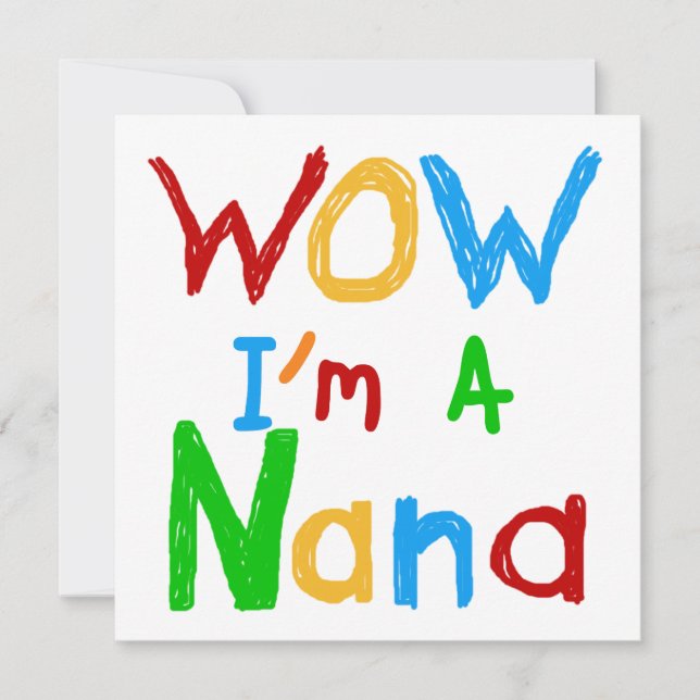 WOW I'm a Nana tshirts and Gifts (Front)