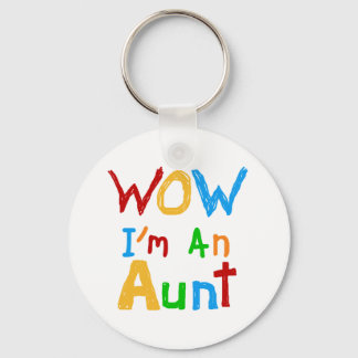 WOW I'm an Aunt T shirts and Gifts Key Ring