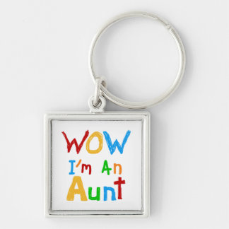 WOW I'm an Aunt T shirts and Gifts Key Ring