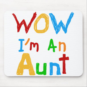 WOW I'm an Aunt T shirts and Gifts Mouse Mat