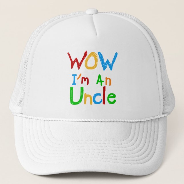 WOW I'm an Uncle T-shirts and GIfts Trucker Hat (Front)