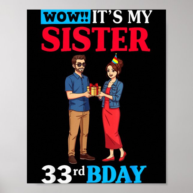 Wow It’s My Sister 33rd Birthday Celebration With  Poster (Front)
