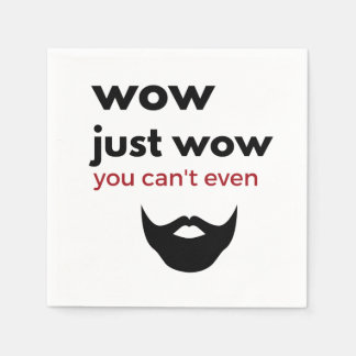 wow just wow cocktail napkins - beard