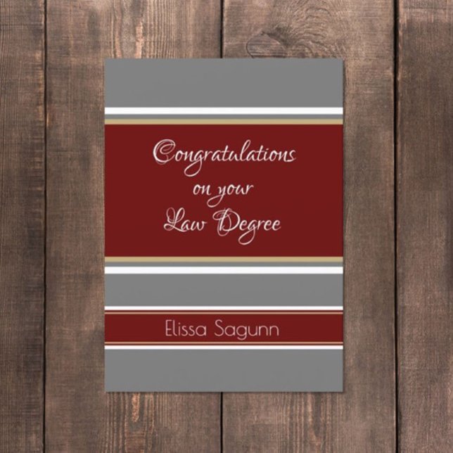 Wow! Law degree Graduation card (Creator Uploaded)