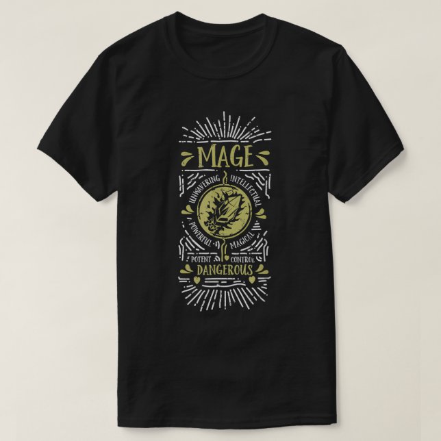 Wow Mage Role Playing Gamer  T-Shirt (Design Front)