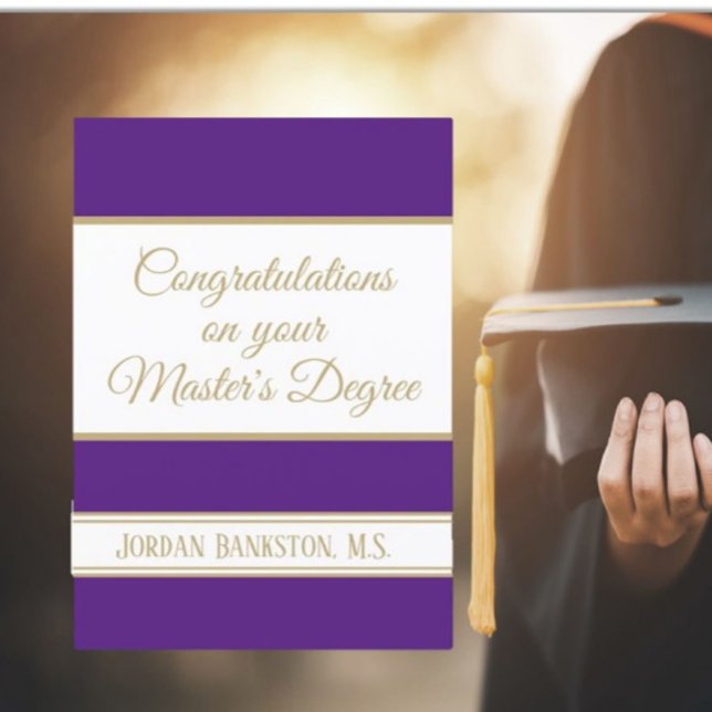Wow! Master's degree Graduation card (Creator Uploaded)