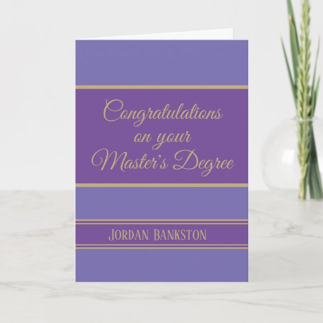 Wow! Master's degree Graduation card (Front)