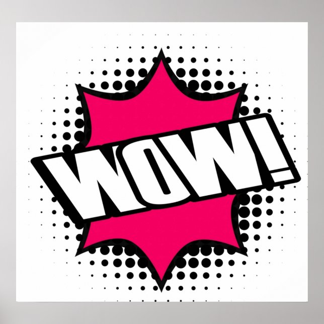 WOW Old school Cartoon Style Poster (Front)